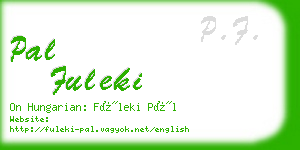 pal fuleki business card
