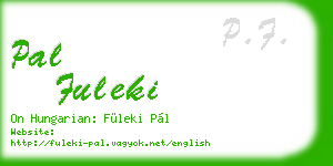 pal fuleki business card